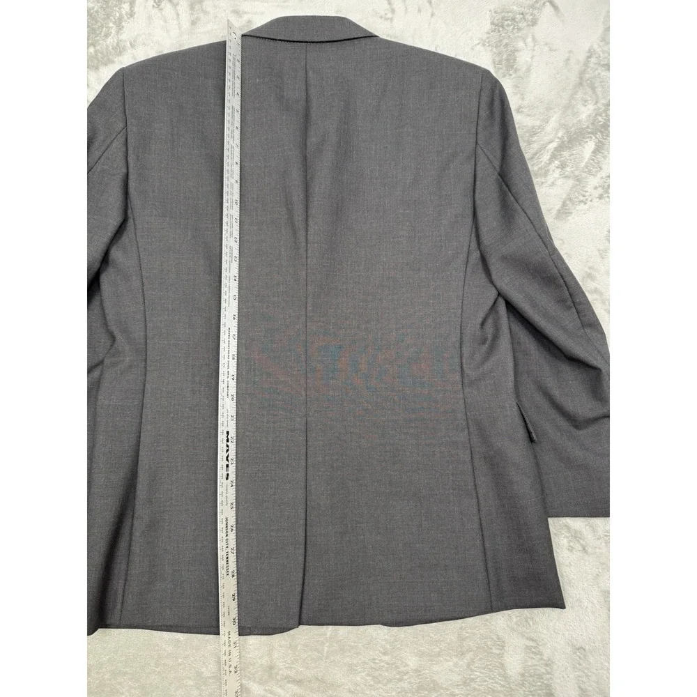 Jos A Bank Gray Sport Coat Mens 40S Charcoal Black Suit Blazer Jacket 100% Wool